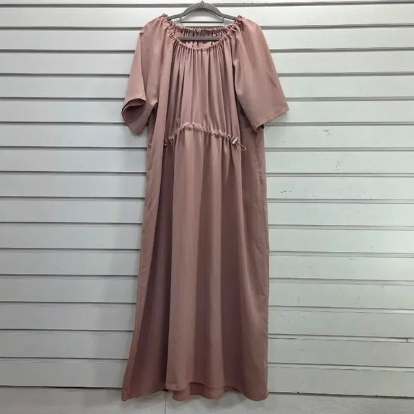 [BUNJANG] Indie Pink String Detail Long Dress / 인디핑크  앞스트링장식 롱원피스 /보물찾기천사