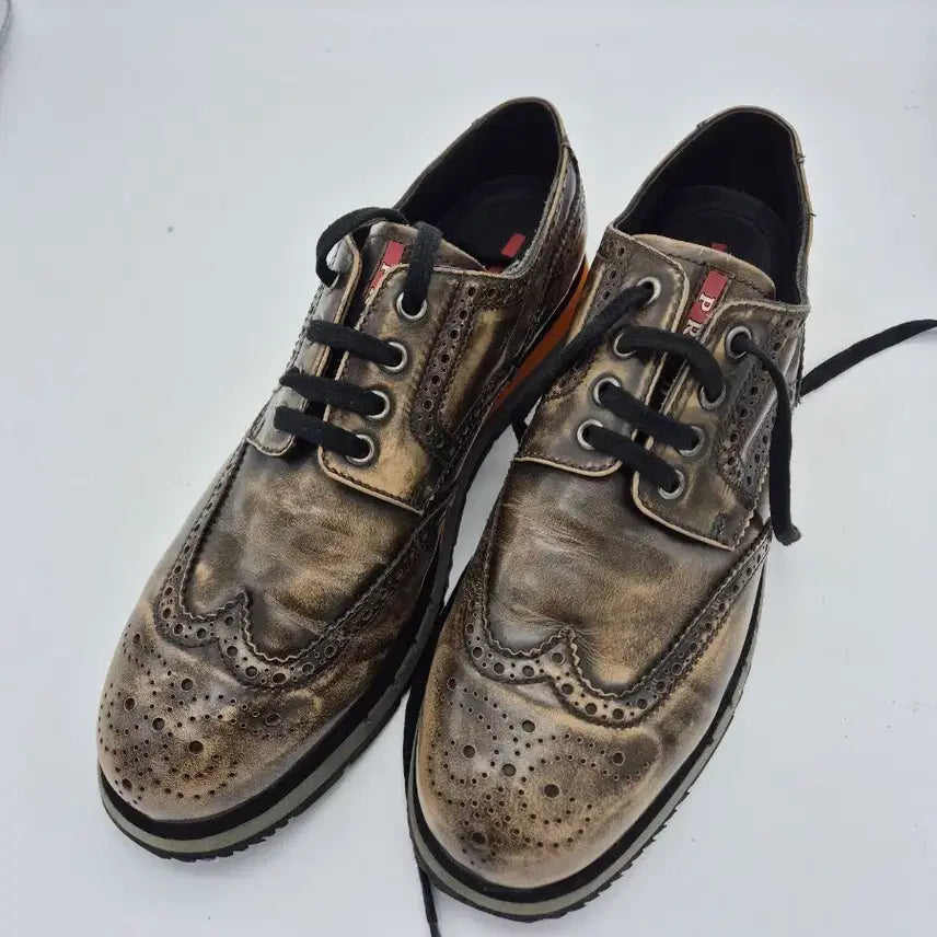 [BUNJANG] Prada Men's Wingtip Shoes Size 9 / 프라다 남성 윙팁 슈즈 275