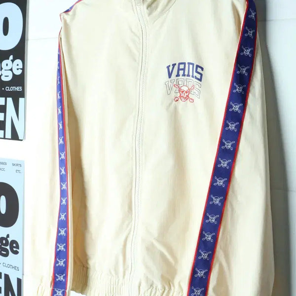 [BUNJANG] Vans Skull Taping Zip-Up Windbreaker Jacket Nylon H35701 / (S-M) 반스 집업 바람막이 점퍼자켓 스컬테이핑 나일론-H35701