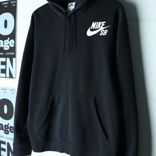 [BUNJANG] Nike SB Skateboarding Fleece Hoodie Black / (M) 나이키 후드티셔츠 SB스케이트보드 블랙 기모 올드스쿨-H35707