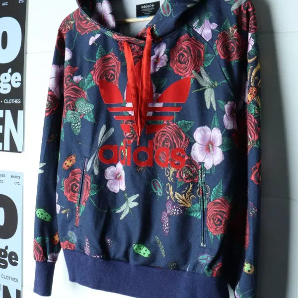 [BUNJANG] Adidas Rita Ora Collaboration Big Logo Hoodie T-Shirt / W(L-XL) 아디다스 후드티셔츠 리타오라 협업 빅로고-H35708