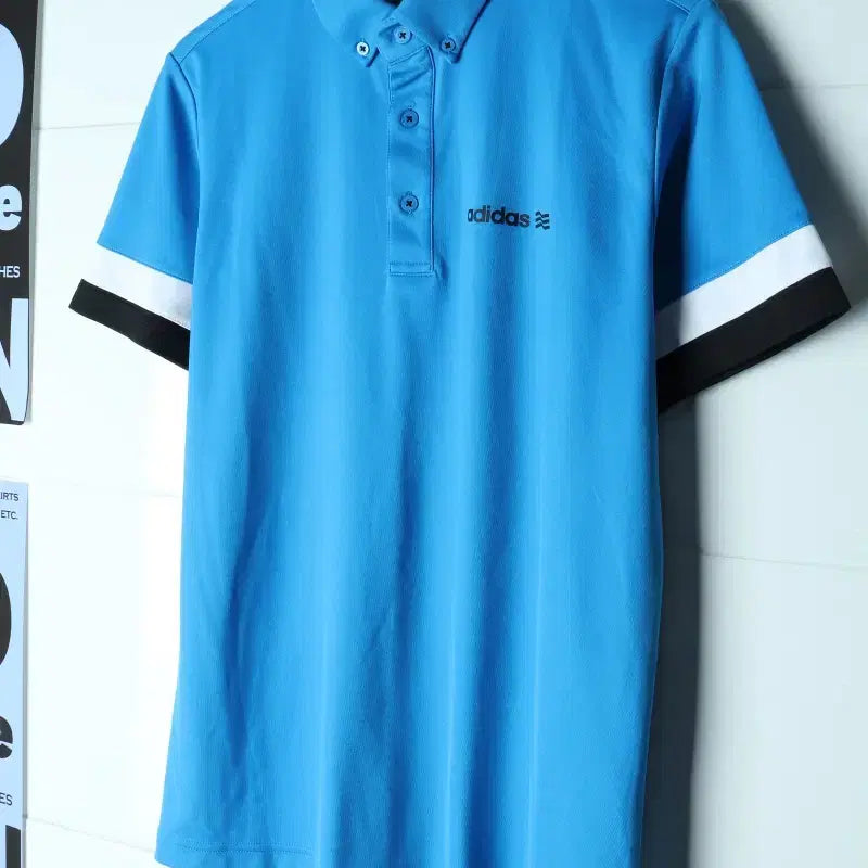 [BUNJANG] Adidas Short Sleeve Collar T-Shirt (M-L) Functional Blue Old School H35711 / (M-L) 아디다스 반팔 카라 티셔츠 기능성 블루 올드스쿨-H35711