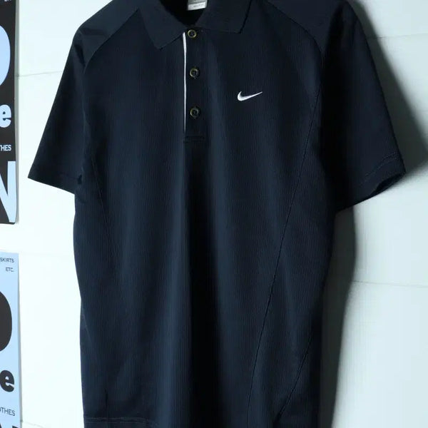 [BUNJANG] Nike 00s Functional Short Sleeve Polo Shirt Navy / (M) 나이키 반팔 카라 티셔츠 00S년대 기능성 네이비-H35713