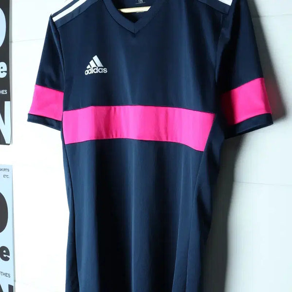 [BUNJANG] Adidas Short Sleeve T-Shirt Navy - H35719 / (XL) 아디다스 반팔 티셔츠 축구 풋살 기능성 네이비-H35719