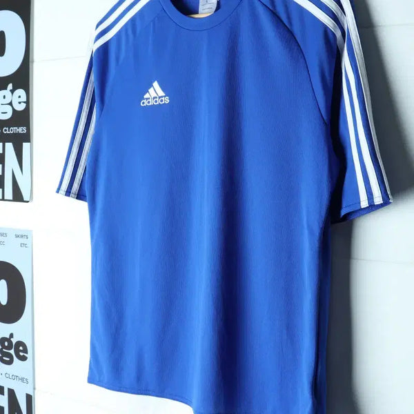 [BUNJANG] Adidas Tiro Training Short Sleeve T-Shirt Blue - H35722 / (L-XL) 아디다스 반팔 티셔츠 축구 풋살 기능성 삼선 블루-H35722