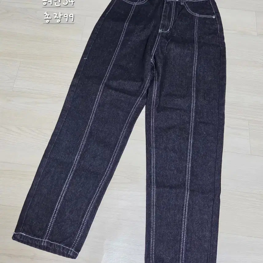 [BUNJANG] Stitch Baggy Denim Pants / 새상품 스티치 배기 데님 팬츠