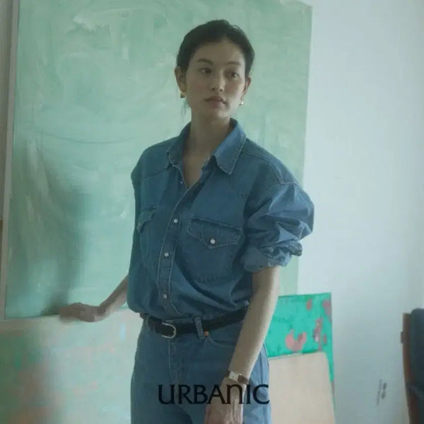 [BUNJANG] Urbanic30 Western Denim Shirt / urbanic30 웨스턴 데님 셔츠