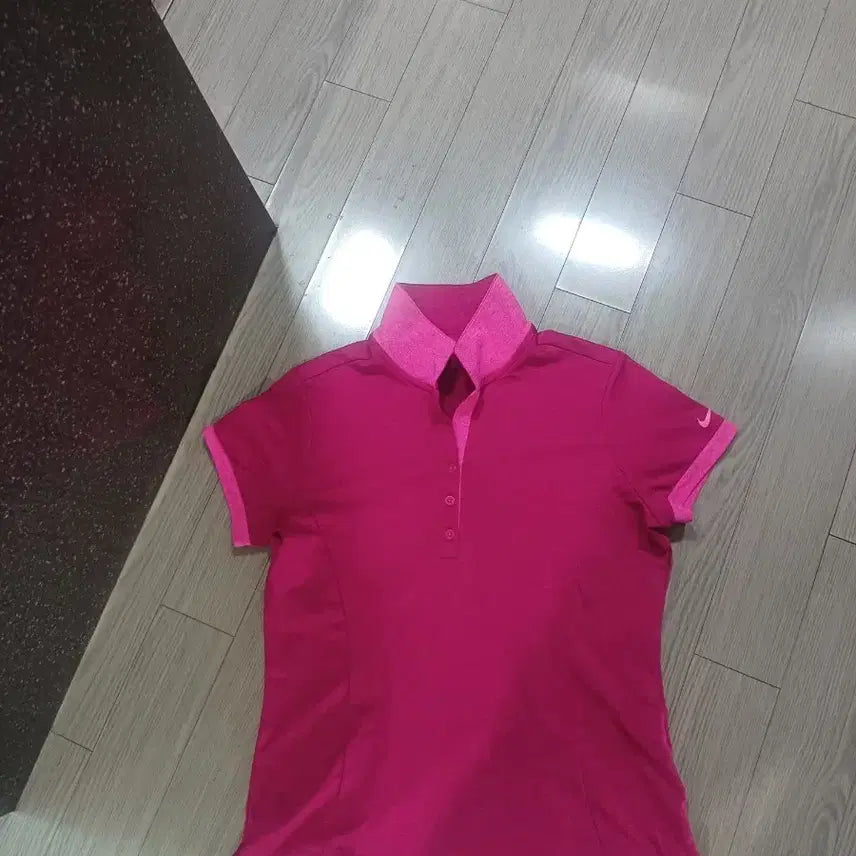 [BUNJANG] Nike Women's Golf Short Sleeve Polo Shirt Pink Size 95 / 나이키 여성 골프 반팔 카라티 핑크95