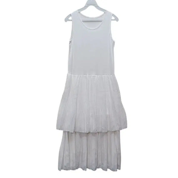 [BUNJANG] Luxury Brand White Layered Dress / 노라벨 고급브랜드 화이트 캉캉 원피스