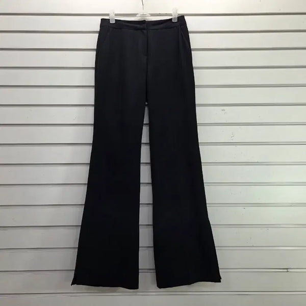 [BUNJANG] Women's Black Spring/Summer Bootcut Pants with Slit Hem (Size 25) / 블랙  여성 춘하용  부츠컷 밑단트임 바지25/보물찾기천사