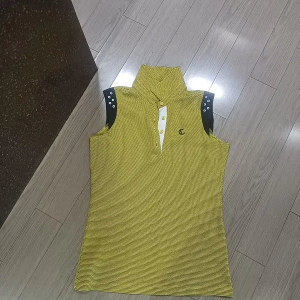 [BUNJANG] Galaway Women's Sleeveless Golf Polo Shirt Yellow Size 85 / 겔러웨이 85