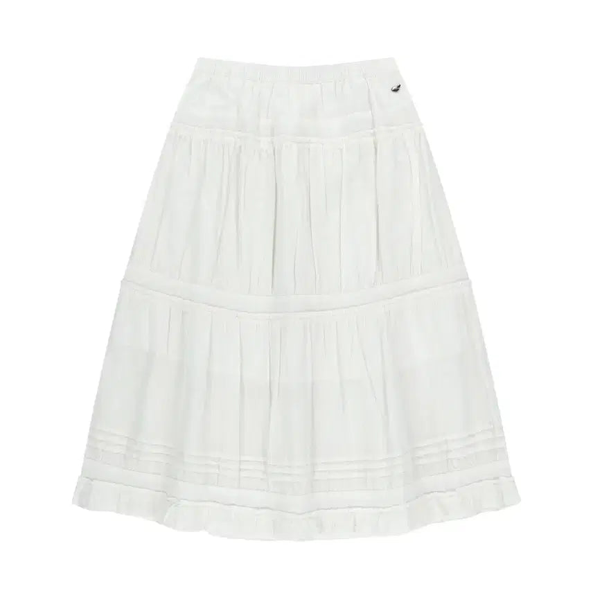 [BUNJANG] Koiseio Shirring Midi Skirt White / 코이세이오 셔링 미디 스커트 화이트 2