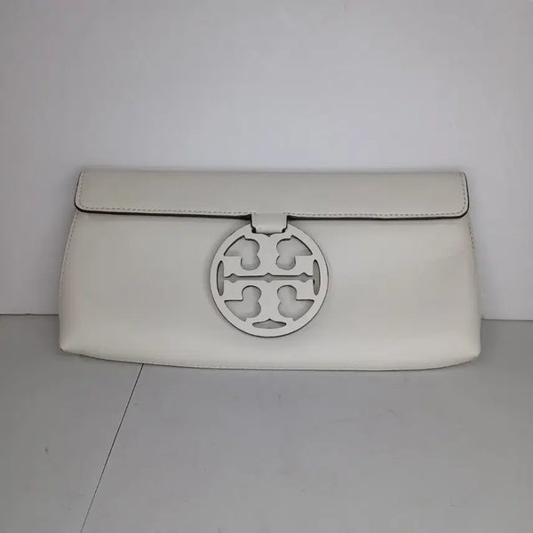 [BUNJANG] Tory Burch Miller Classic Clutch White / 토리버치 밀러 클래식 클러치 화이트