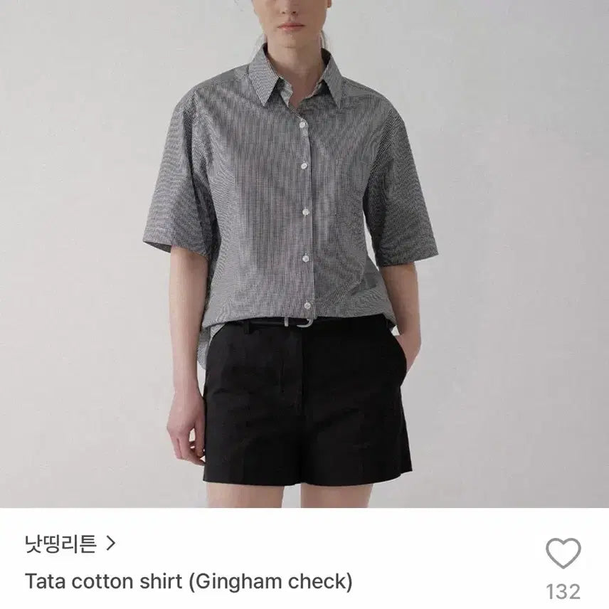 [BUNJANG] Nothing Written Cotton Check Shirt / 낫띵리튼 코튼 체크 셔츠
