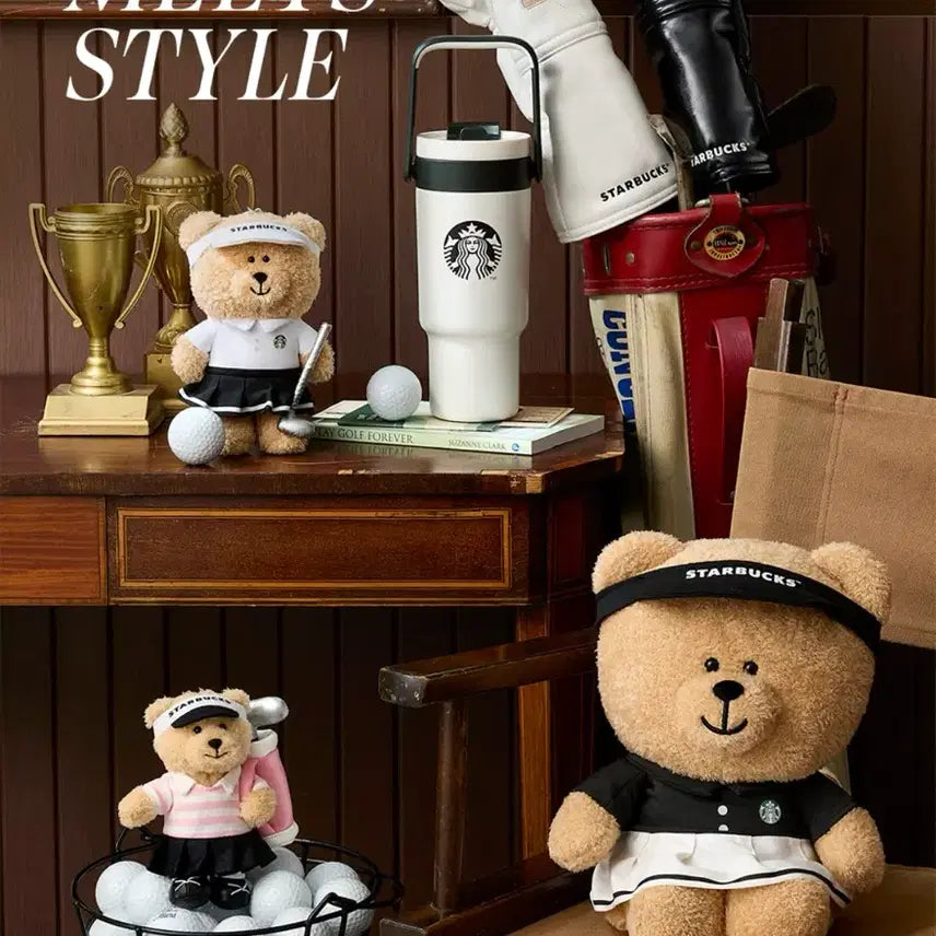 [BUNJANG] Starbucks Golf Bearista Ball Pouch Keychain Set / 스타벅스 골프 베어리스타 볼파우치. 키체인 판매