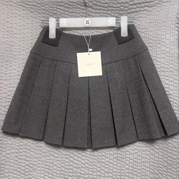 [BUNJANG] Levein Pleated Mini Skirt Grey Size 1 / 르베인 플리츠 미니 스커트