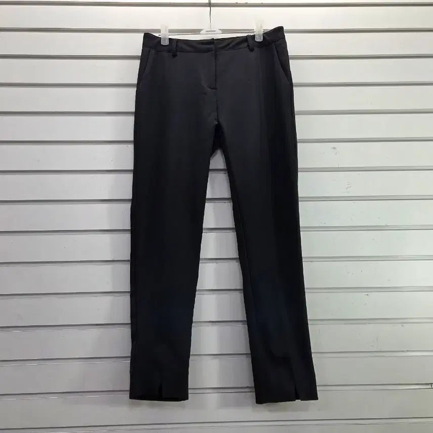 [BUNJANG] Women's Black Slit-Hem Spring/Summer Slacks Pants (Size 28) / 블랙 춘하용 밑단 트임 여성 슬랙스 바지28/보물찾기천사