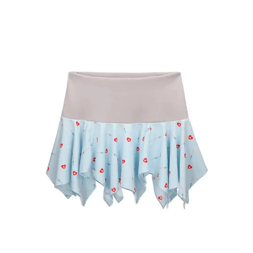 [BUNJANG] Injection Draped Skirt Skyblue / 혼쿄  치마 스커트 Injection Draped Skirt Skyblue