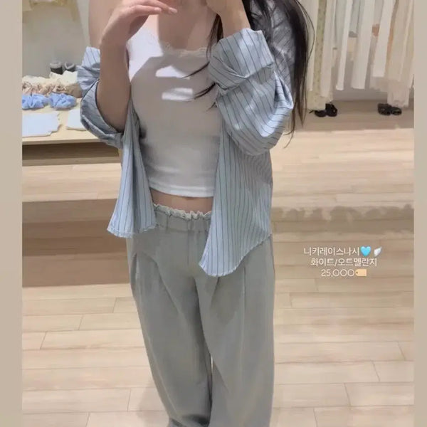 [BUNJANG] Nuanua Niki Lace Sleeveless Top / 누아누아 니키레이스나시 판매하시는분!