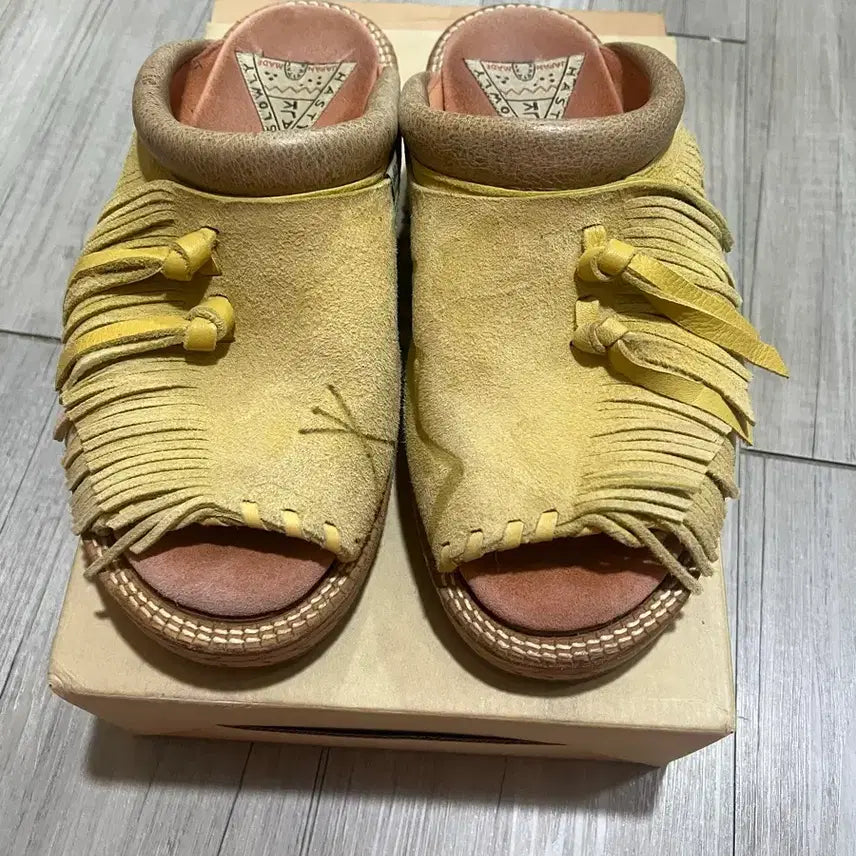 [BUNJANG] Kapital Pueblo Slides Sandals Yellow Size 3 / 캐피탈 푸에블로 슬리퍼 샌들 옐로우 3사이즈