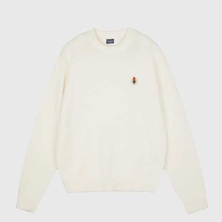 [BUNJANG] Heritagefloss Crest Paper Crewneck Knit / 헤리티지플로스 crest paper 크루넥니트