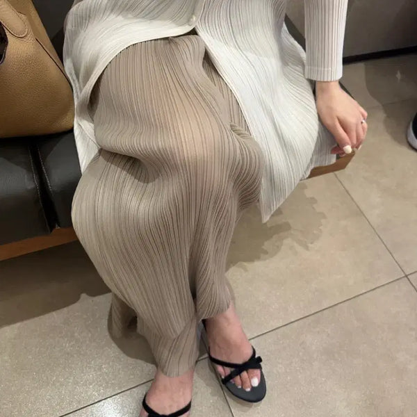 [BUNJANG] Pleated Slacks Mocha / 플리츠 팬츠 모카
