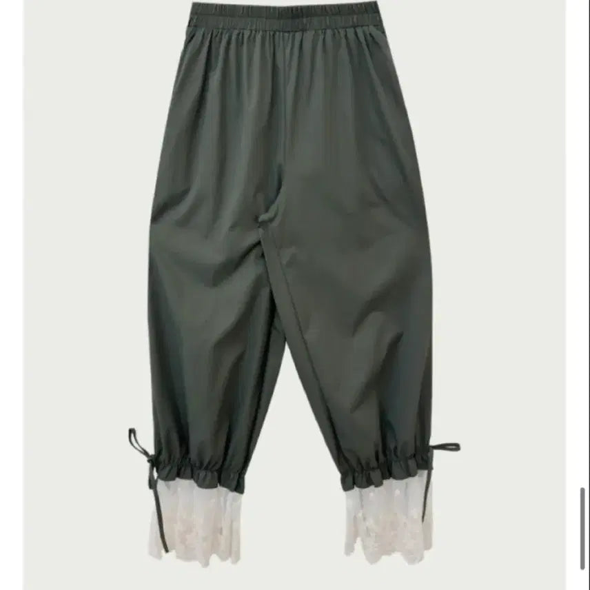 [BUNJANG] Women's Khaki Lace Pants / (새상품) 여자 카키 레이스팬츠