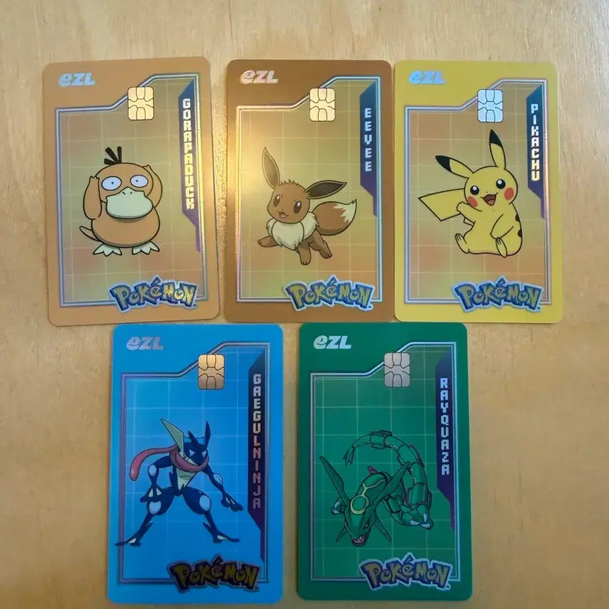 [BUNJANG] Pokemon Transportation Card - Pikachu, Eevee, Greninja, Rayquaza, Psyduck / 포켓몬 교통카드 이즐 포켓몬스터 교통카드 피카츄 이브이 개굴닌자 레쿠자 고라파덕