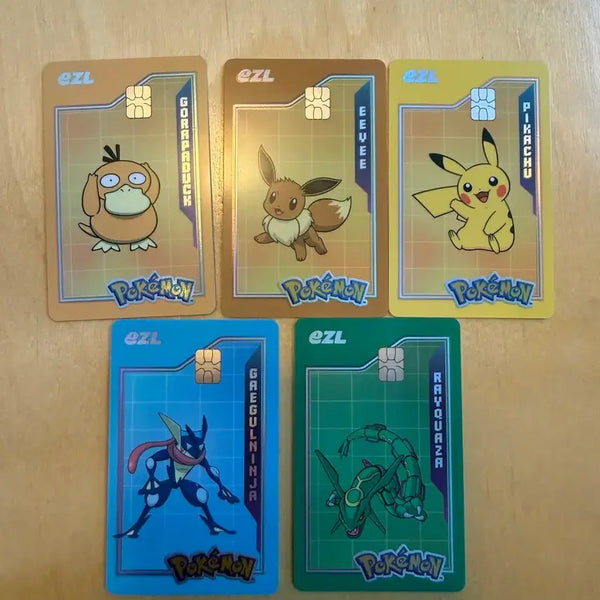 [BUNJANG] Pokemon Transportation Card - Pikachu, Eevee, Greninja, Rayquaza, Psyduck / 포켓몬 교통카드 이즐 포켓몬스터 교통카드 피카츄 이브이 개굴닌자 레쿠자 고라파덕