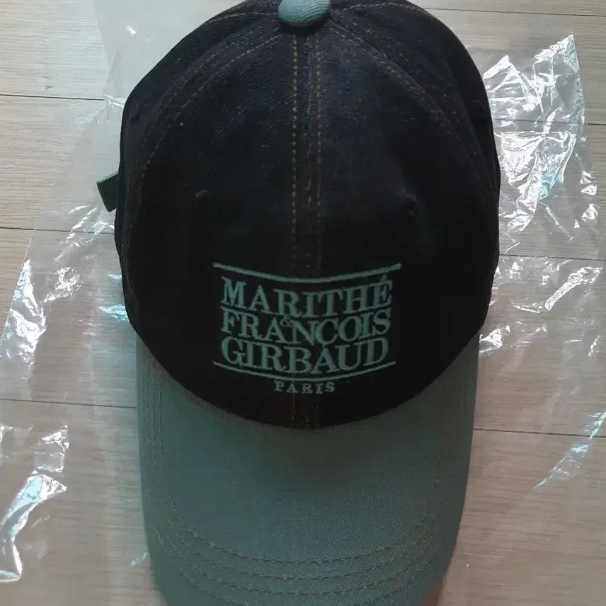 [BUNJANG] Marithe Francois Girbaud Unisex Ball Cap Black Denim Mint Color / (새상품) 마리떼 프랑소와 저버 볼캡_남여공용 블랙데님/민트 배색 모자