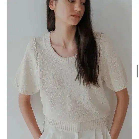[BUNJANG] Ling Seoul Short-Sleeved Knit T-shirt / 링서울 반팔니트