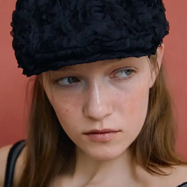 [BUNJANG] Awesome Needs Rose Hunting Cap Black / 어썸니즈 로즈 헌팅캡 블랙