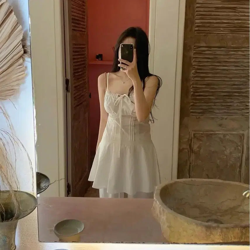 [BUNJANG] Leeds Pure Sleeveless Mini Dress / Leeds 샵리즈 퓨어 슬리브리스 원피스