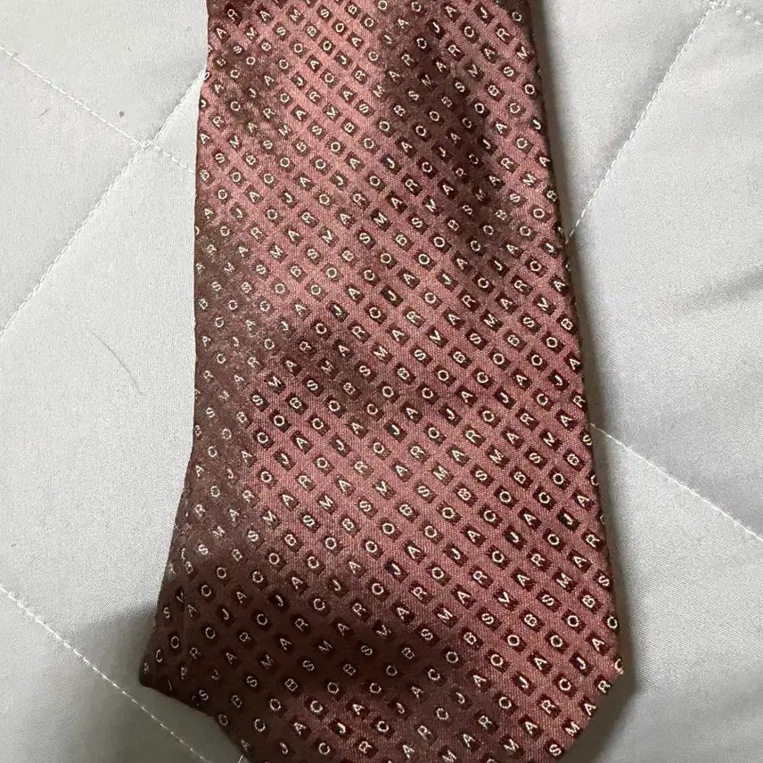 [BUNJANG] Marc Jacobs Brown Lettering Check Pattern Necktie / 마크제이콥스 브라운 레터링 체크 패턴 넥타이
