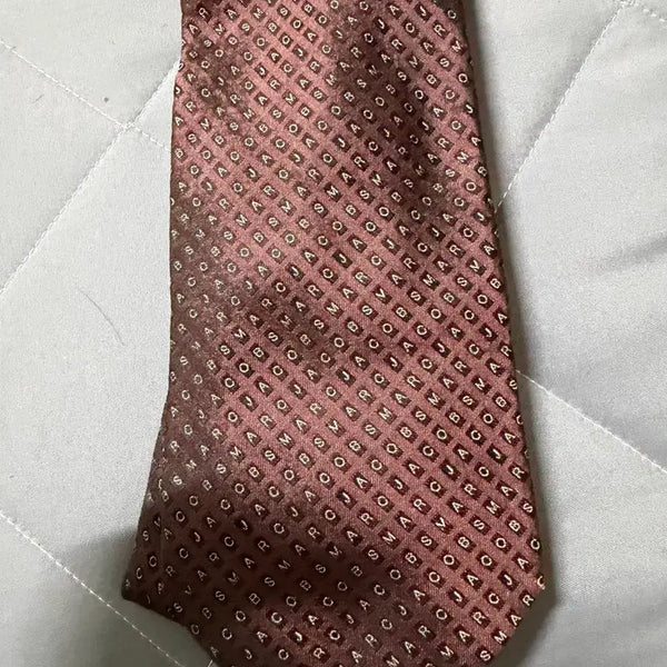 [BUNJANG] Marc Jacobs Brown Lettering Check Pattern Necktie / 마크제이콥스 브라운 레터링 체크 패턴 넥타이