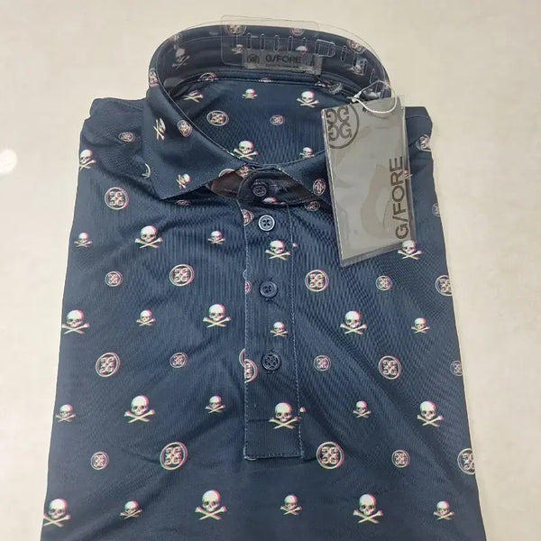 [BUNJANG] G/FORE Skull Pattern Short-Sleeve Polo Shirt (Men's) / G/FORE 골프웨어 스컬 패턴 반팔 카라티 남성용