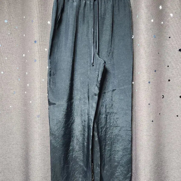 [BUNJANG] Navy Banding Wide Straight Pants / 미사용 // 네이비 밴딩 와이드 스트레이트 팬츠-66추천