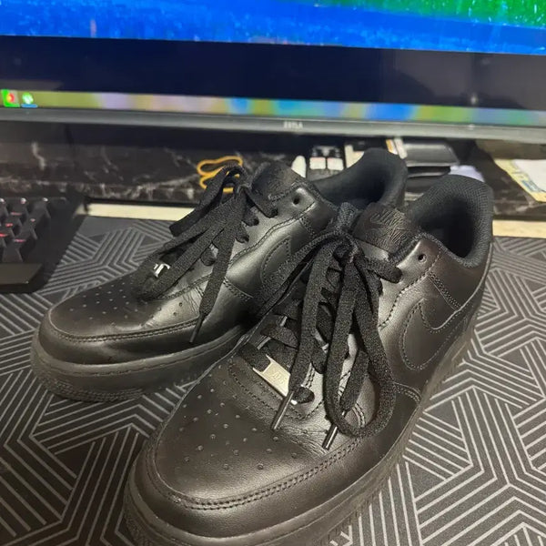 [BUNJANG] Nike Air Force 1 Low Triple Black All Black 270 / 나이키 포스 트리플 블랙 올검 270