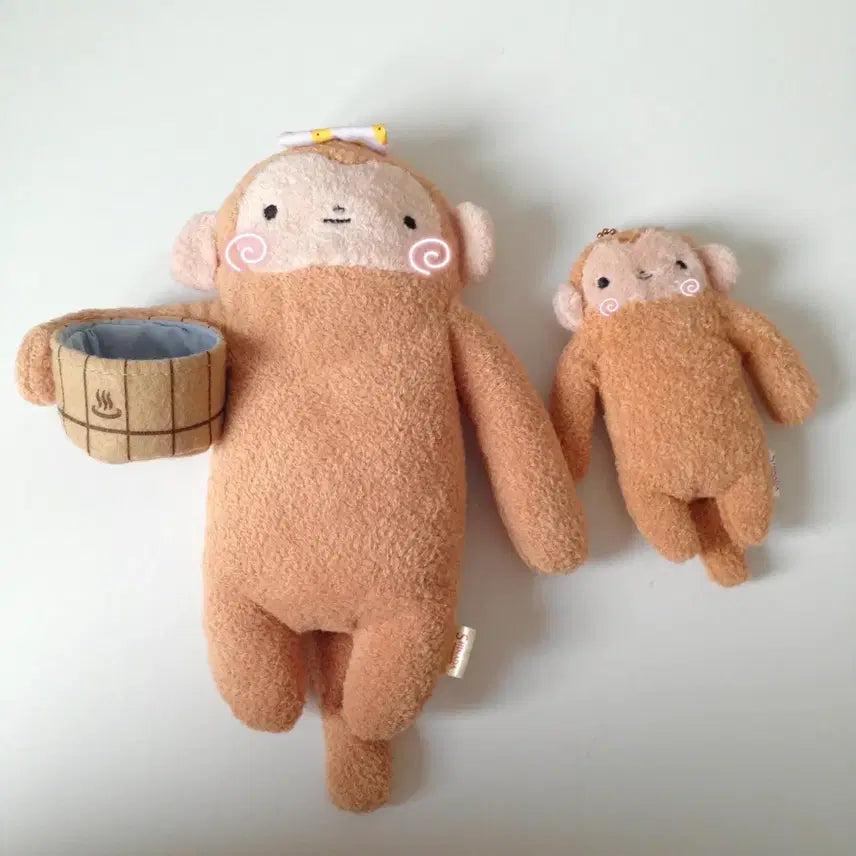 [BUNJANG] Shunad Fumo Fumo Monkey Plush Set (2 Types) / 후모후모 원숭이 인형 2종 일괄 세트