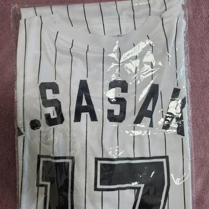 [BUNJANG] NPB Chiba Lotte Marines Roki Sasaki Home Player T-Shirt (XL/105) / NPB 사사키 로키 - 홈 플레이어 티셔츠 105