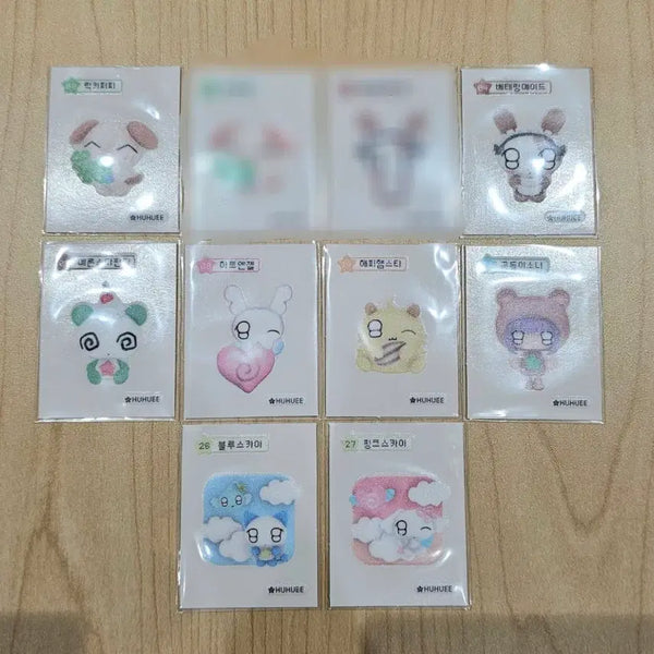 [BUNJANG] HooHoohee Sticker Collection Set / 후후이 띠부씰 8장 무중복 일괄 판매