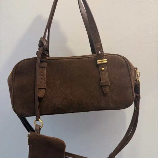 [BUNJANG] Demeriel VT Boston Bag Chestnut Suede / 드메리엘 vt 보스턴 백 체스트넛  스웨이드/ 11am 올라이츠 고걸