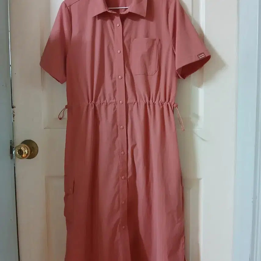 [BUNJANG] Shirt Dress Indie Pink / 지프셔츠 원피스 인디핑크