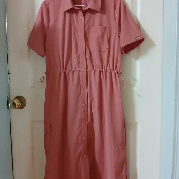[BUNJANG] Shirt Dress Indie Pink / 지프셔츠 원피스 인디핑크