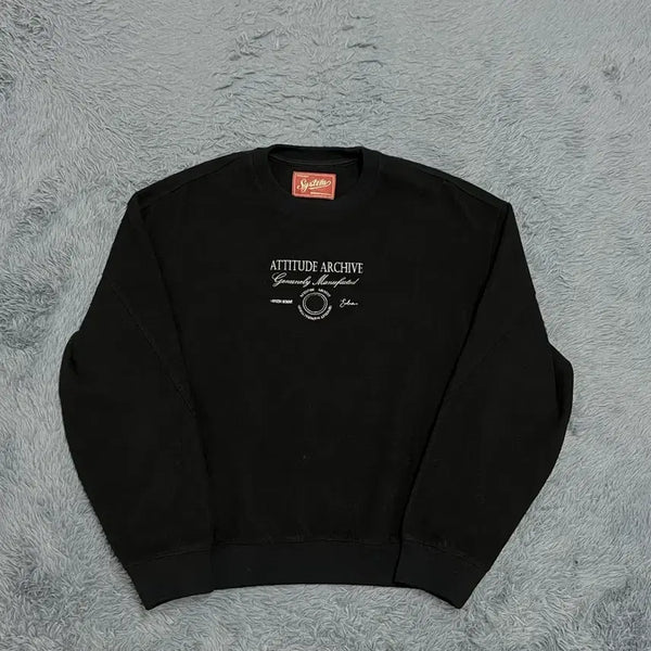[BUNJANG] System Homme 22FW Black Sweatshirt / (정품) 시스템옴므 22FW 블랙 스웨트 맨투맨 100