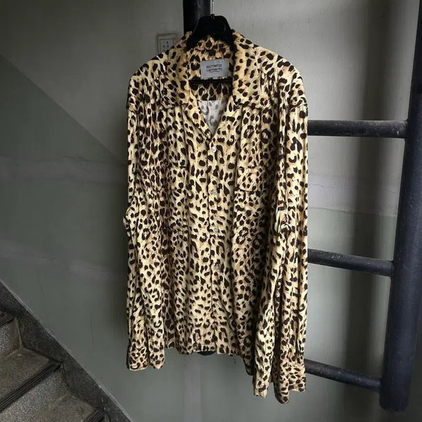 [BUNJANG] Wacko Maria x Carhartt WIP Leopard Print Rayon Shirt / Wacko Maria x Carhartt WIP 레오파드 레이온 셔츠
