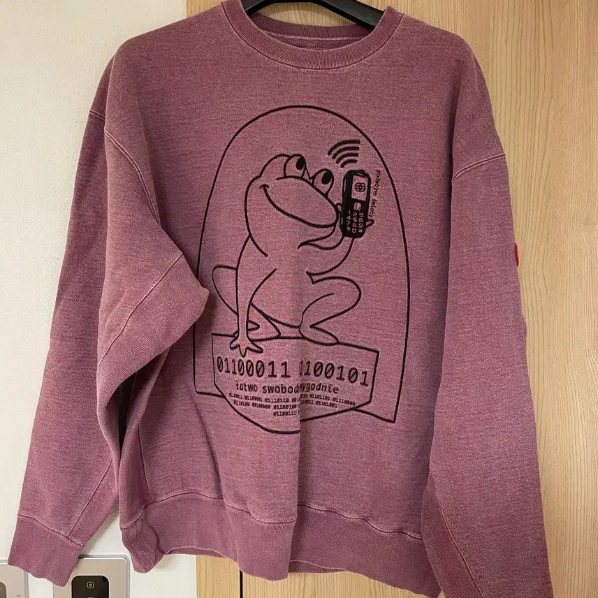 [BUNJANG] Cav Empt Overdyed Frog Sweatshirt Magenta / [XL] 카브엠트 오버다이 개구리 맨투맨 마젠타