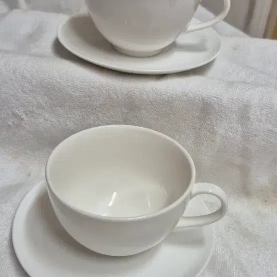 [BUNJANG] White Latte Cup Set of 2 / 화이트 라테잔 2세트