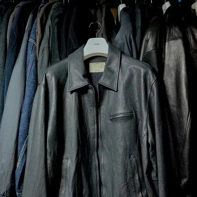 [BUNJANG] Pottery Goat Leather Jacket Black / [5] 포터리 고트 레더 자켓