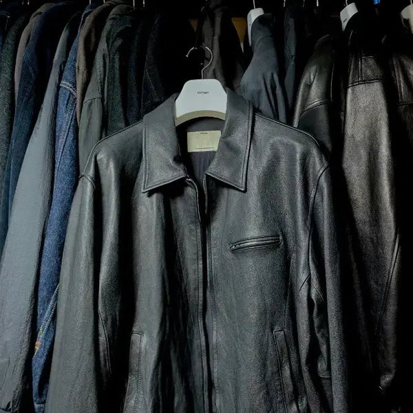 [BUNJANG] Pottery Goat Leather Jacket Black / [5] 포터리 고트 레더 자켓